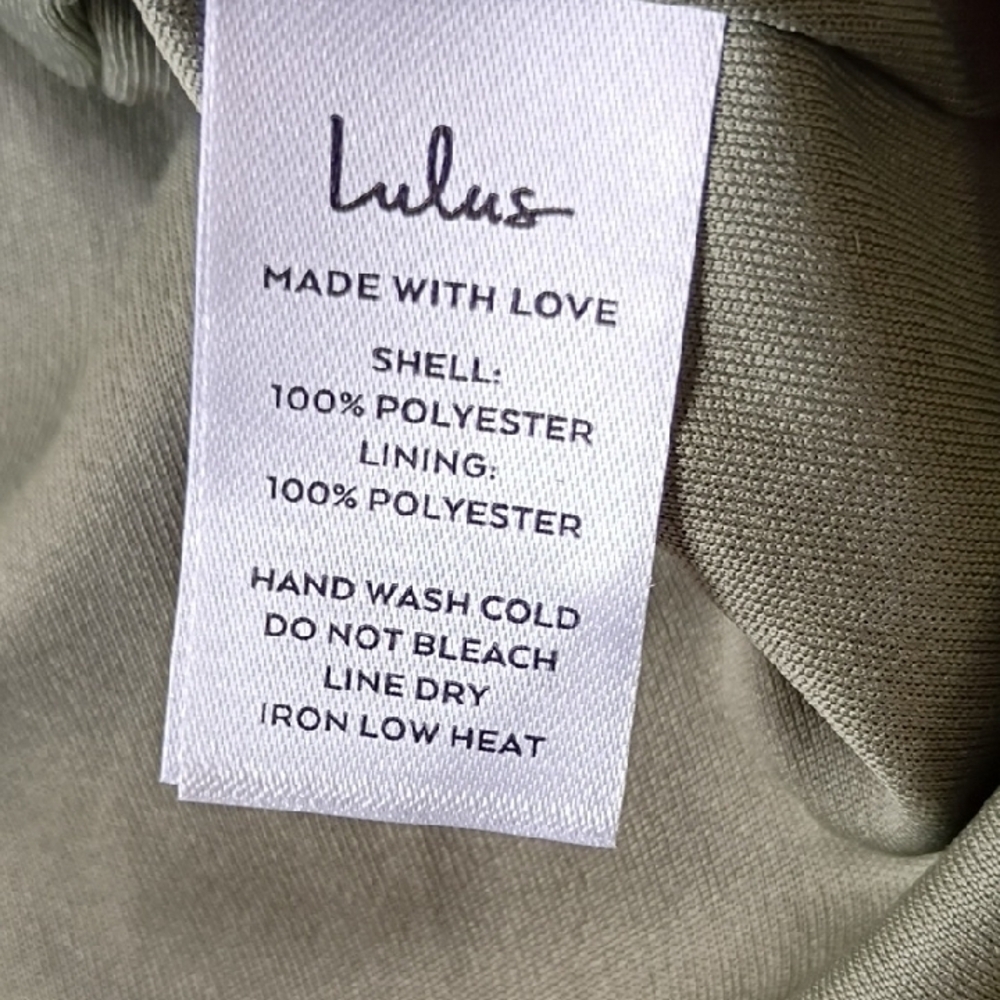 Lulu's Women's Serene Beauty Olive Gren Maxi Dress Size M - Picture 11 of 11